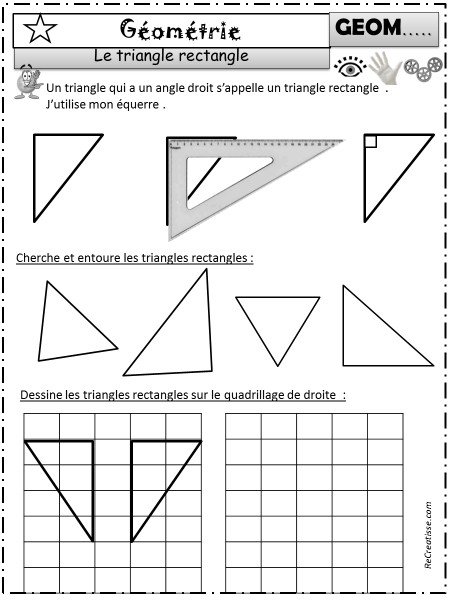 CE1 TRACE ECRITE: Les angles droits en CE1 cycle 2