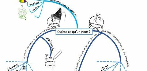 LE NOM COMMUN et LE NOM PROPRE : carte mentale et diaporama