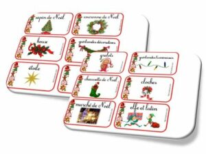 NOËL : cartes de nomenclature • ReCreatisse