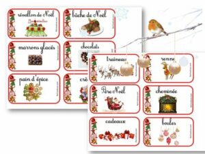 NOËL : cartes de nomenclature • ReCreatisse