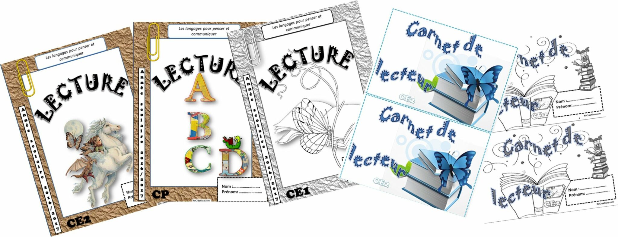 Carnet De Lecture Page De Garde PAGES DE GARDE 2016/2017 • ReCreatisse