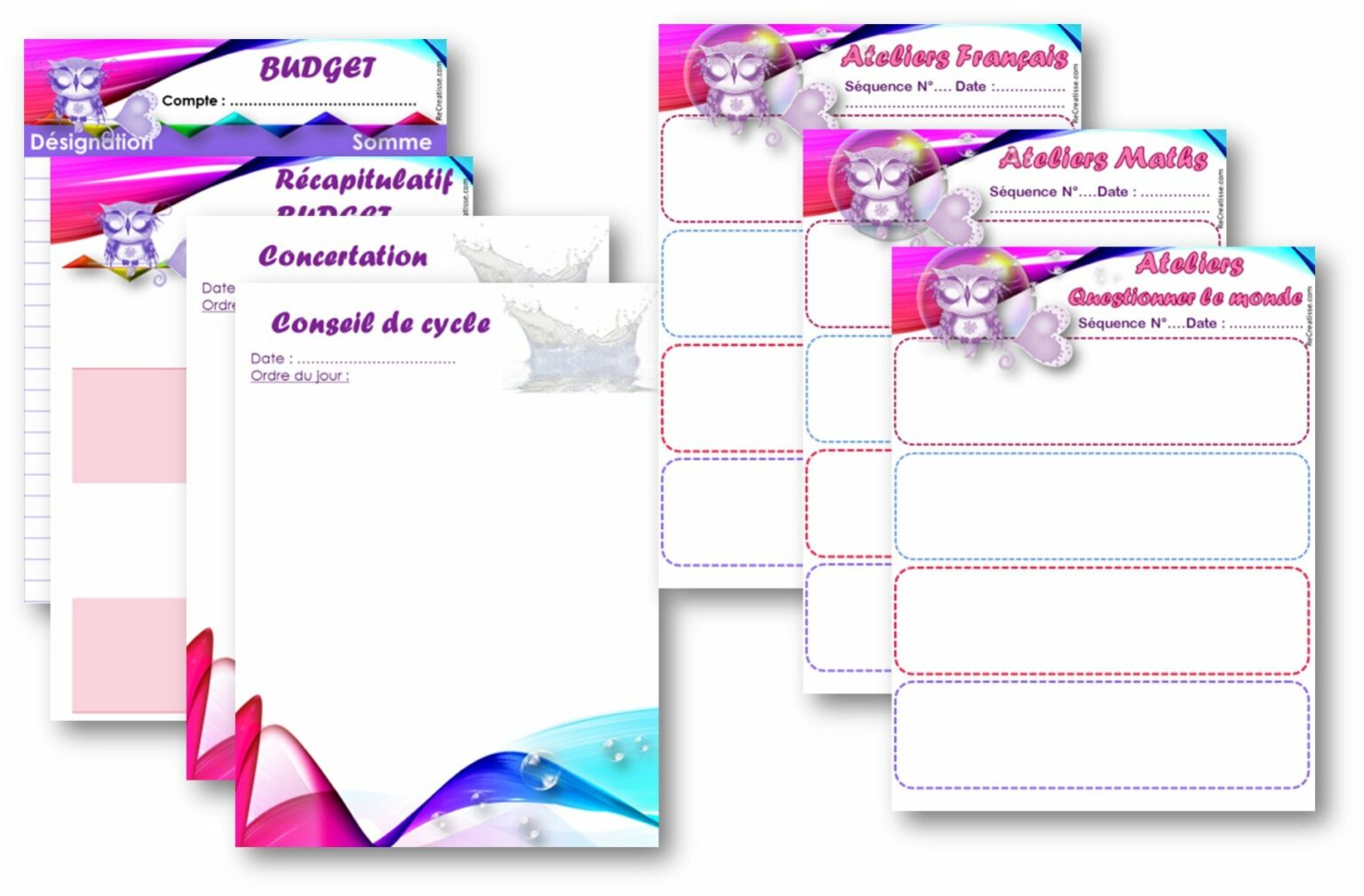 Page De Garde Cahier Journal A L'encre Violette CAHIER JOURNAL ENSEIGNANT 2016/2017 • ReCreatisse