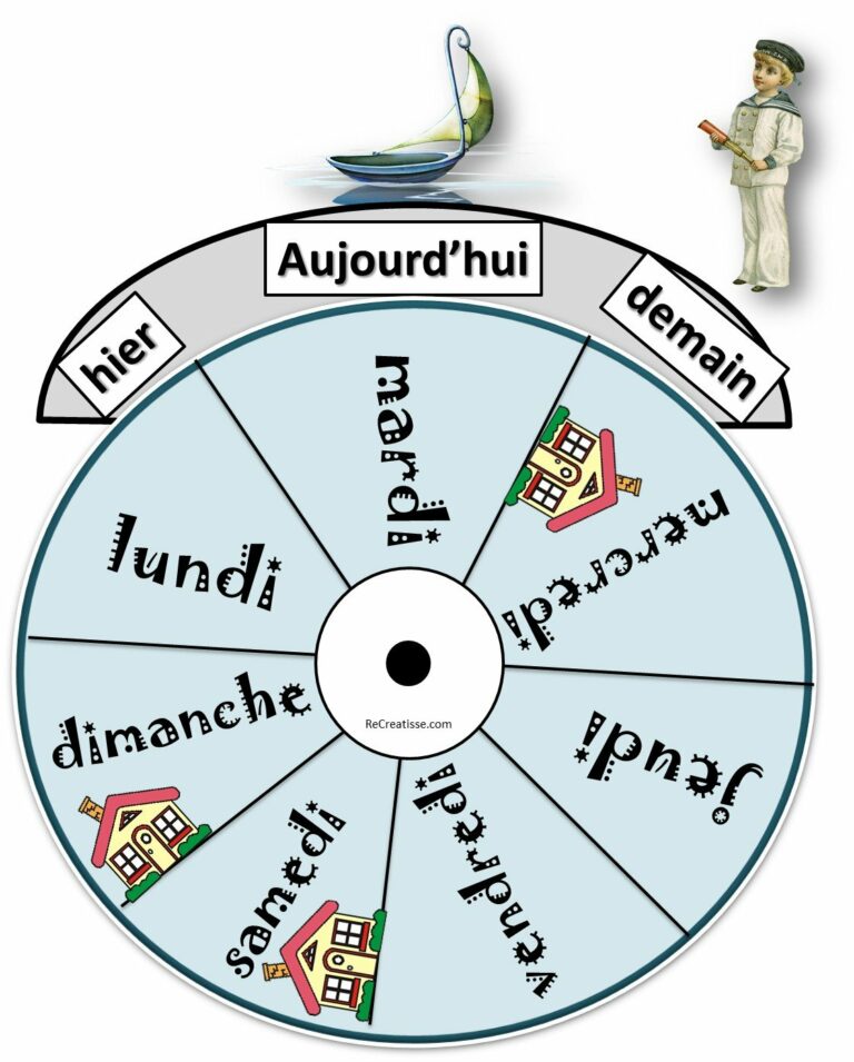 Exercices Se Repérer Dans Le Temps Ce2 Se repérer dans le temps : la semaine • ReCreatisse