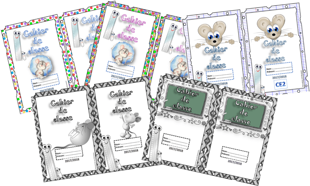 Pages De Garde 2017 2018 Cahier Jour Pages de garde 2017/2018 CE2/CE1/CP • ReCreatisse