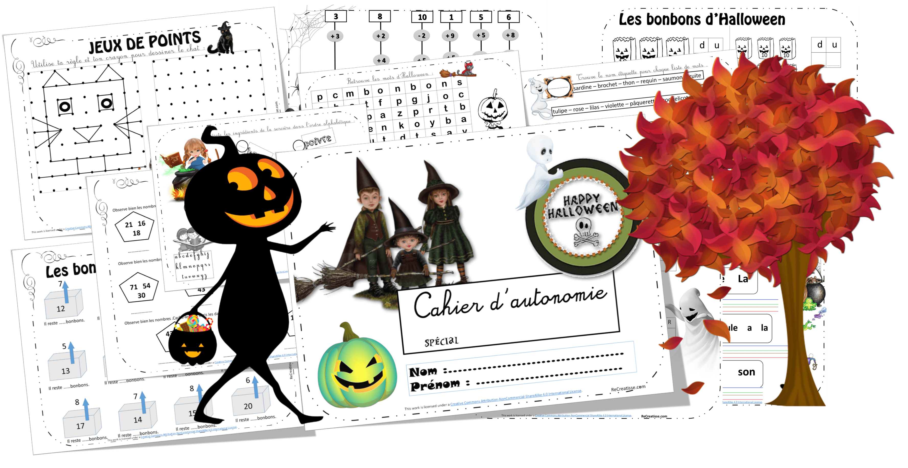 Cahiers d'autonomie HALLOWEEN cycles 2 et 3 • ReCreatisse