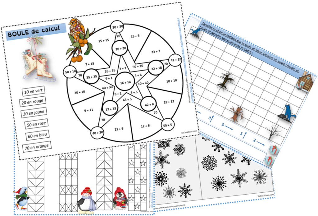 Travail En Autonomie Cm1 à Imprimer Activités autonomes autour de Noël • ReCreatisse