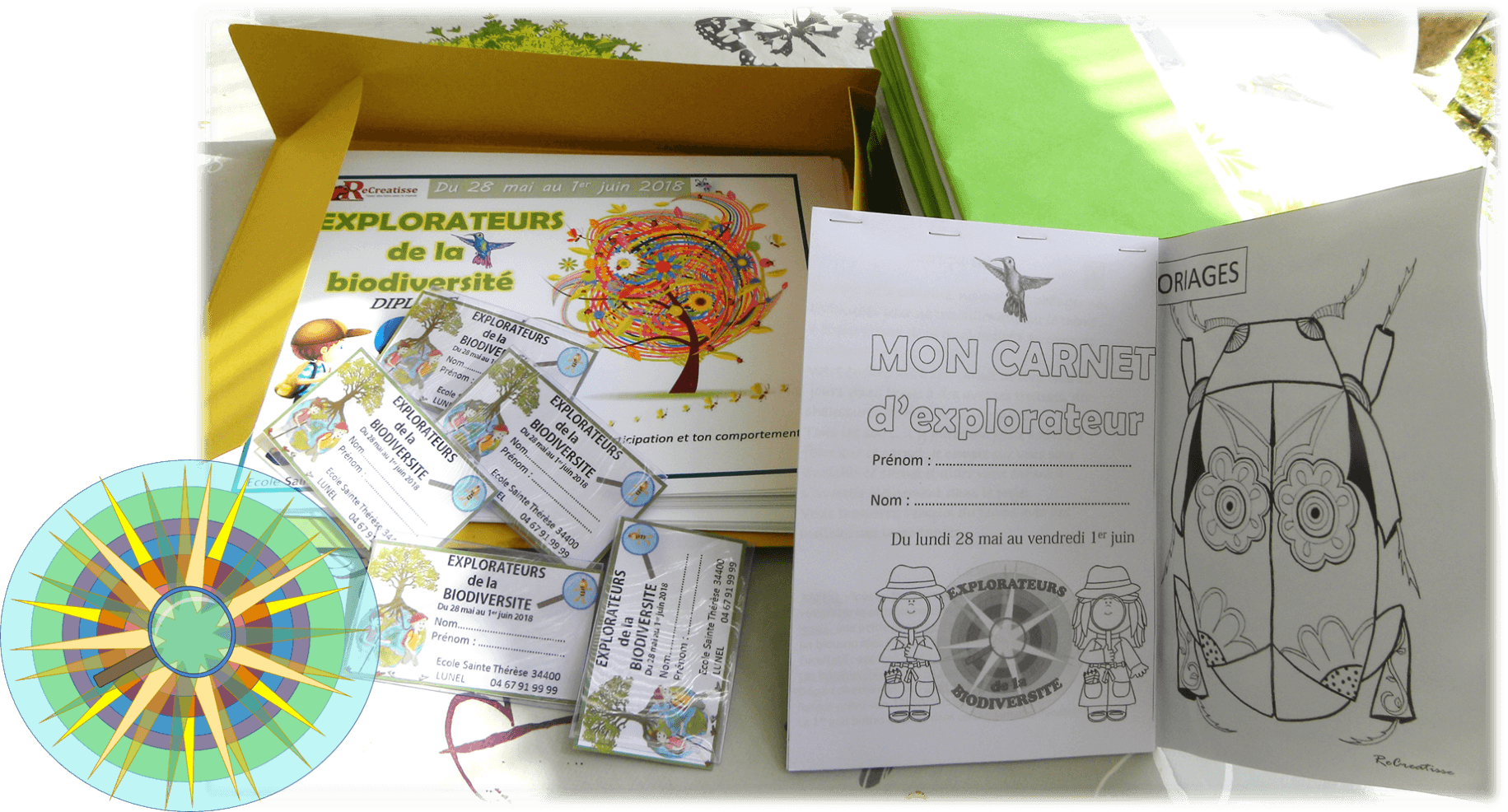 Page De Garde Cahiers Thème Biodiversité Classe de découverte : Explorateurs de la biodiversité • ReCreatisse