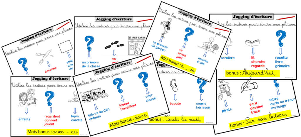 JOGGING D'ECRITURE CE1 • ReCreatisse