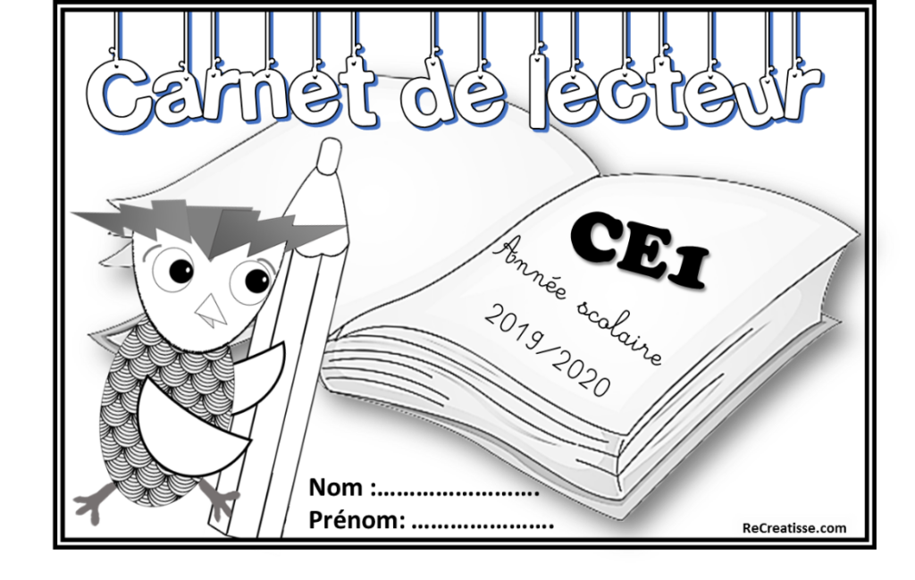 Page De Garde Cahier Des Arts Ce1 2019 2020 www.recreatisse.com