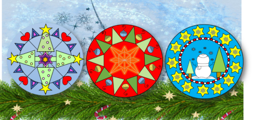 Coloriages : MANDALAS de NOËL