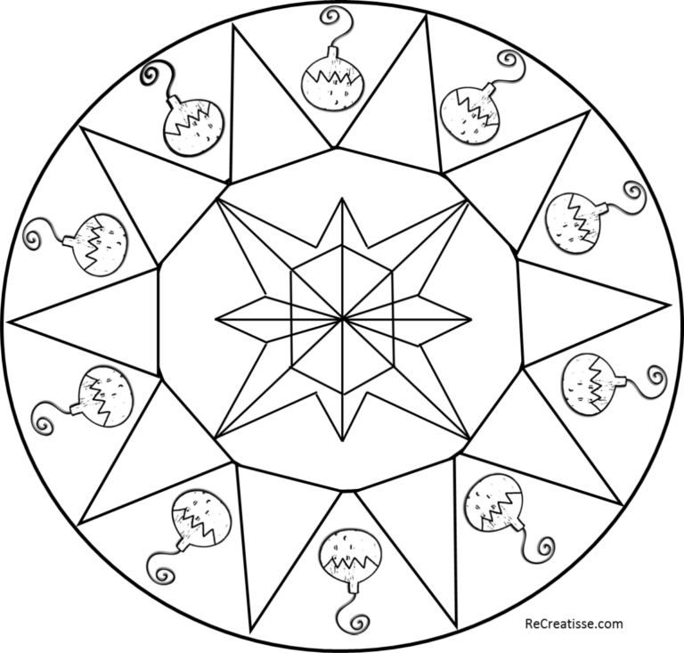 Coloriages : MANDALAS de NOËL • ReCreatisse
