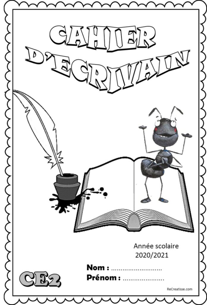 Pages De Garde Cahier Ecoleendanger PAGES DE GARDE 2020/2021 cycles 2 et 3 • ReCreatisse