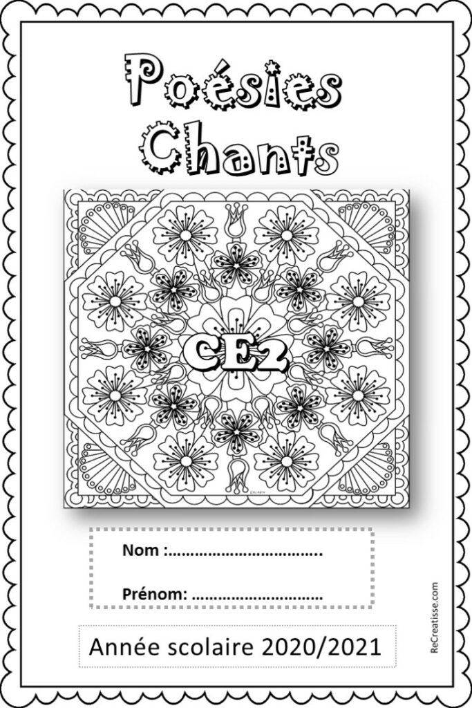 Pages De Garde Cahiers Cycle 2 PAGES DE GARDE 2020/2021 cycles 2 et 3 • ReCreatisse