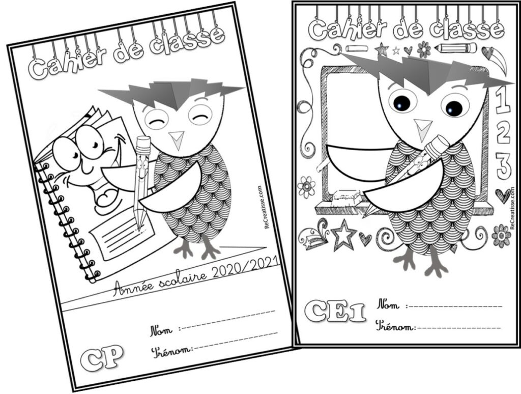 Page De Garde Cahier Liaison 2019 2020 PAGES DE GARDE 2020/2021 cycles 2 et 3 • ReCreatisse