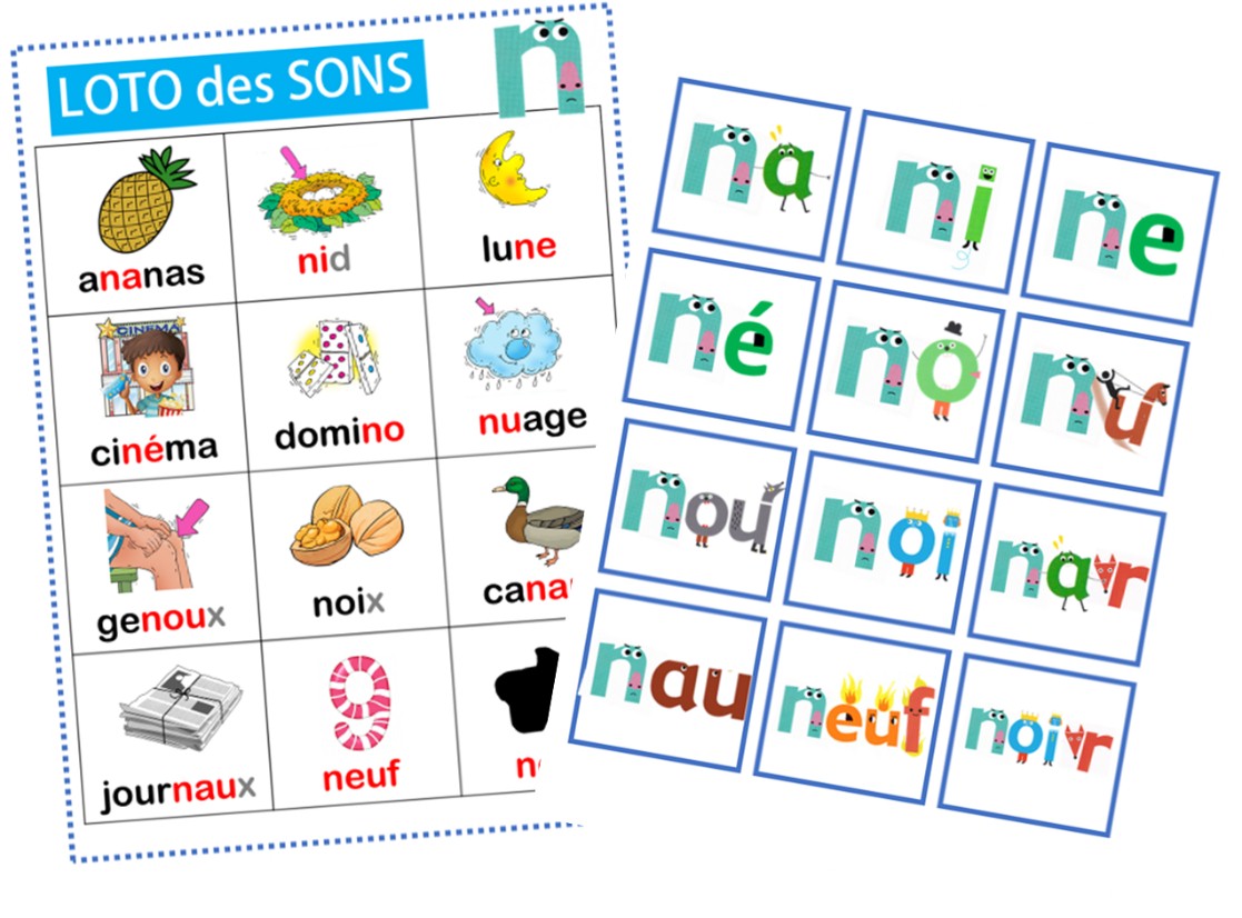 Je joue et j'apprends : LOTO DES SONS • ReCreatisse