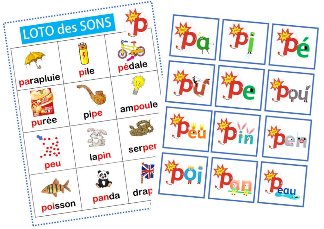 Le loto des sons proches - Christall'Ecole