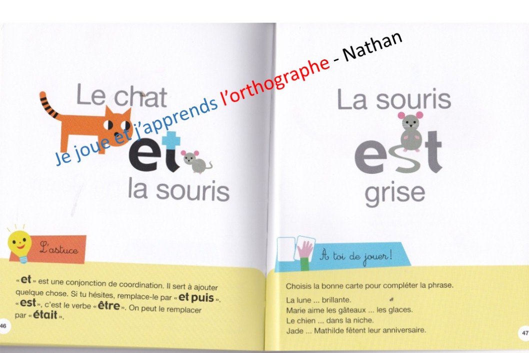 JE JOUE ET J'APPRENDS L'ORTHOGRAPHE