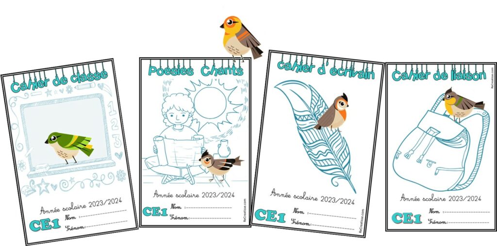 Pages De Garde Ce1 2023 2024