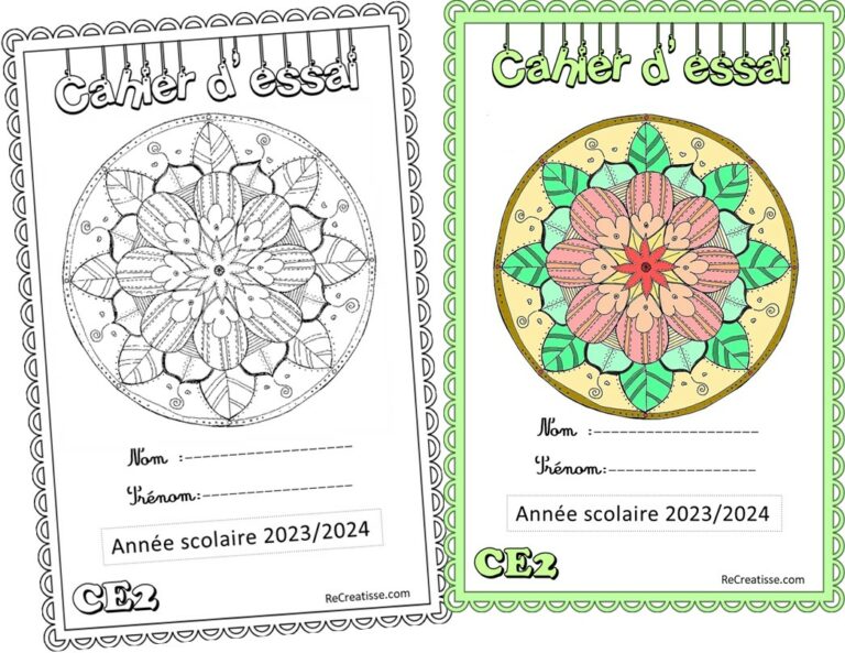 Pages de garde 2023/2024 cycle 2 • ReCreatisse