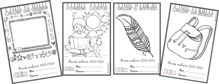 Pages De Garde 2023 2024 Ce1 Pages de garde 2023/2024 cycle 2 • ReCreatisse