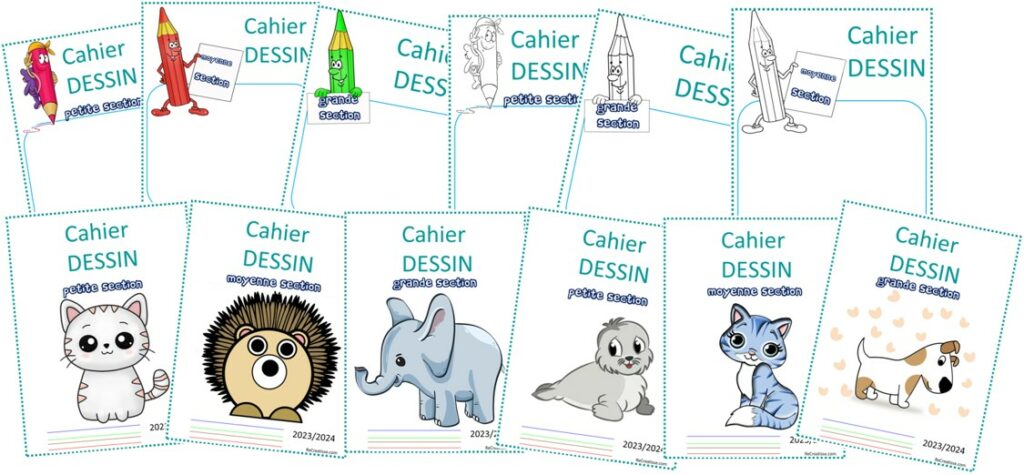 Dessin Modifiable Pour Decorer Page De Garde Maternelle Pages de garde maternelles 2023 / 2024 • ReCreatisse