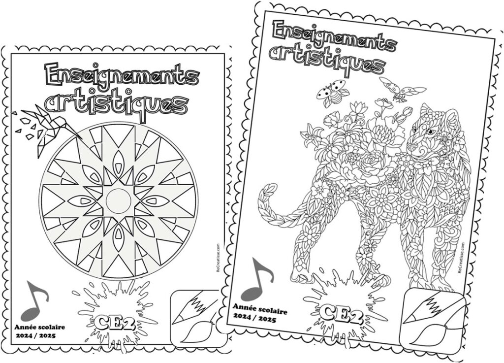 Page De Garde Ce2 PAGES de GARDE : CP CE1 CE2 • ReCreatisse