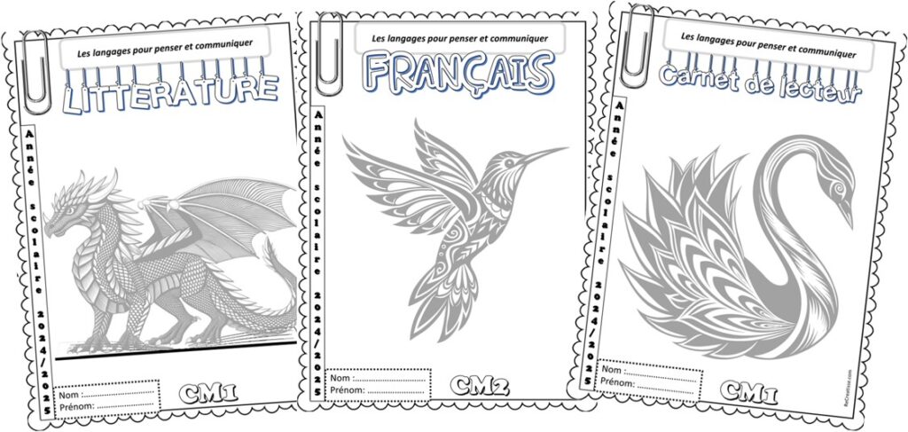 Art Cm2 Page De Garde Pages de garde CM1 - CM2 • ReCreatisse