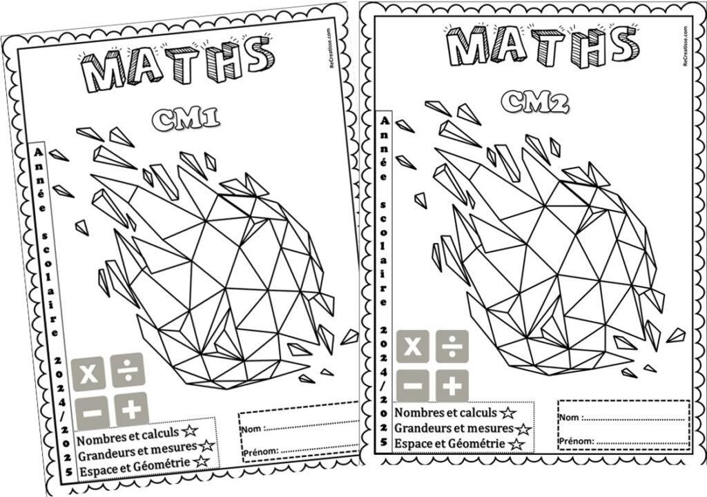 Mémo Maths Cm1 Page De Garde