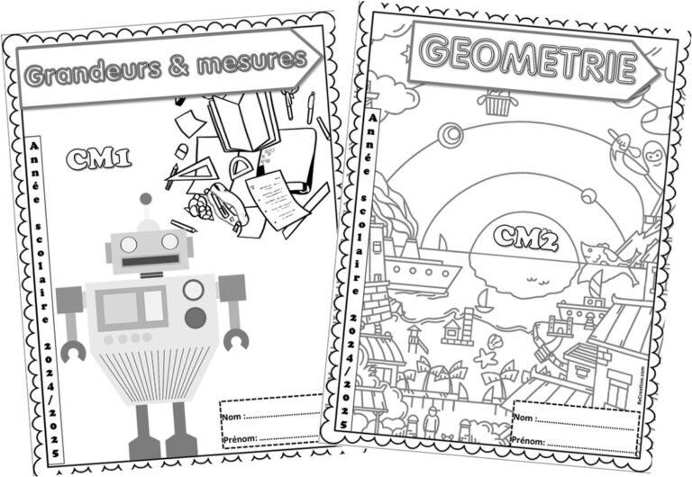 Pages de garde CM1 - CM2 • ReCreatisse