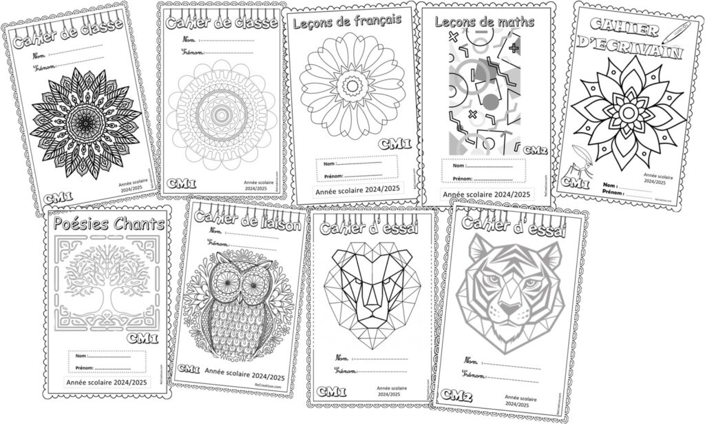 Pages De Garde CM1 CM2 ReCreatisse