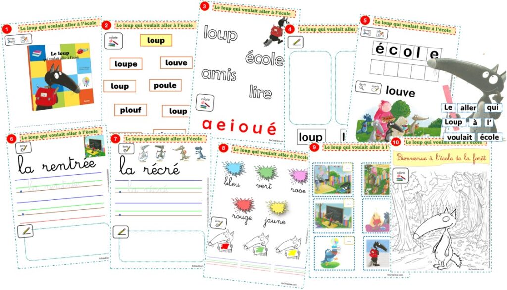Le loup qui voulait aller à l'école • ReCreatisse