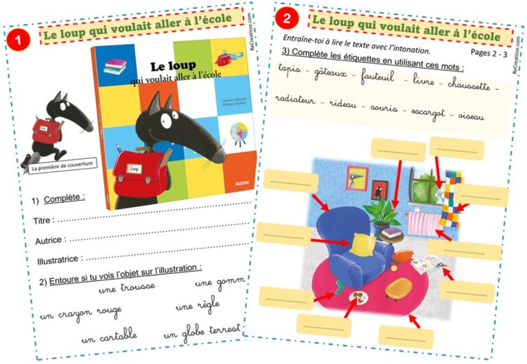 Le loup qui voulait aller à l'école • ReCreatisse