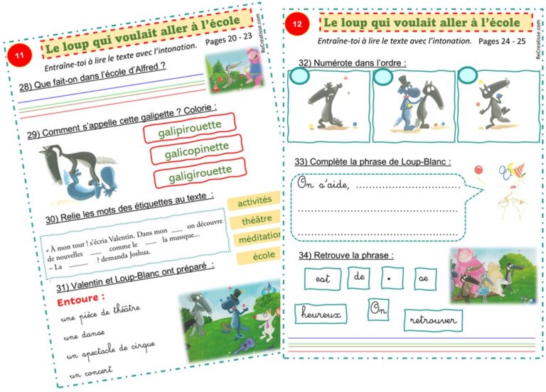 Le loup qui voulait aller à l'école • ReCreatisse