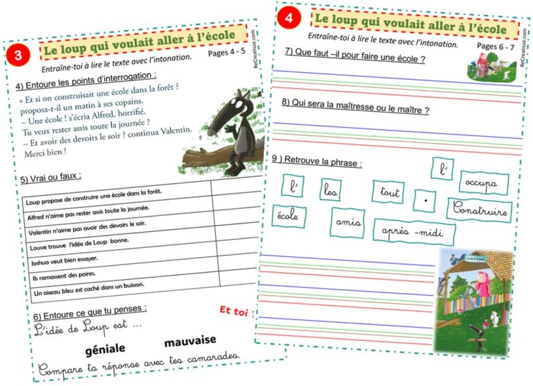 Le loup qui voulait aller à l'école • ReCreatisse