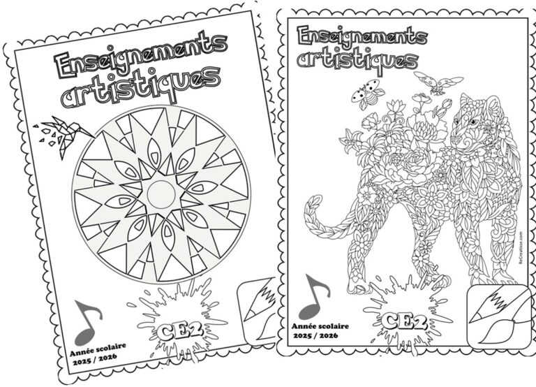Page De Garde Ce2 Pages de garde CE1/ CE2 : formats étiquettes et pages • ReCreatisse
